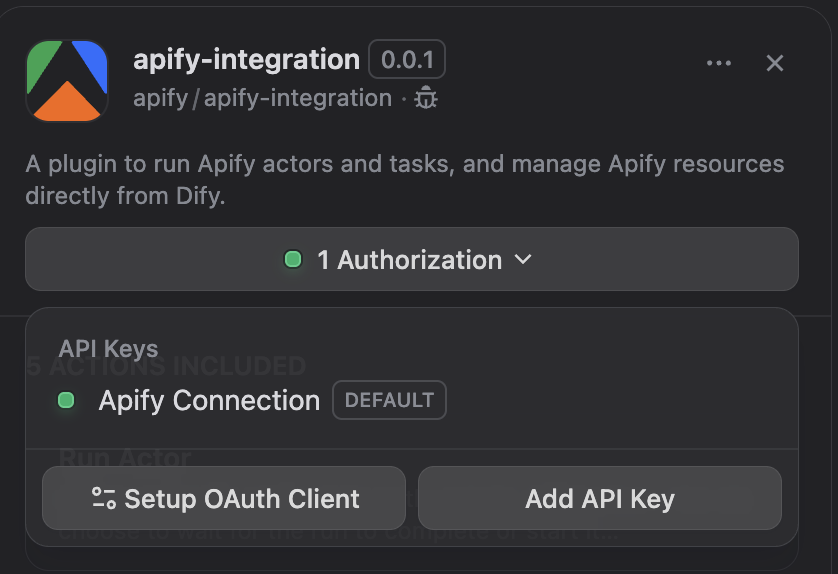 Apify Auth in Dify